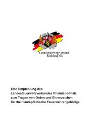 Empfehlungen - Landesfeuerwehrverband Rheinland-Pfalz eV