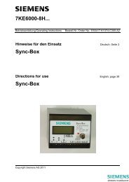 7KE6000-8H... Sync-Box Sync-Box - Siemens Power Solutions