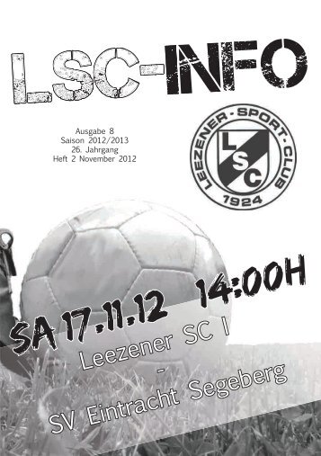 LSC Info Ausgabe 8 Saison 2012 / 2013 - Leezener SC