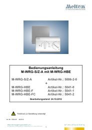 Betriebsanleitung-M-WRG-S/Z-A + M-WRG-HBE - Meltem