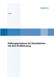 Haftungsprobleme bei Dienstfahrten mit dem Kraftfahrzeug - Marsh