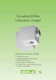 Prospekt Schwebstoff-Filter Luftauslass Unisept - Unifil AG ...