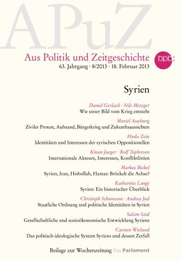 Syrien Aus Politik und Zeitgeschichte - Carsten-wieland.de