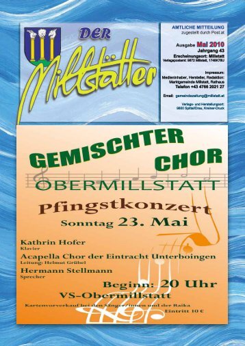 Gemeindezeitung Mai 2010 - Millstatt