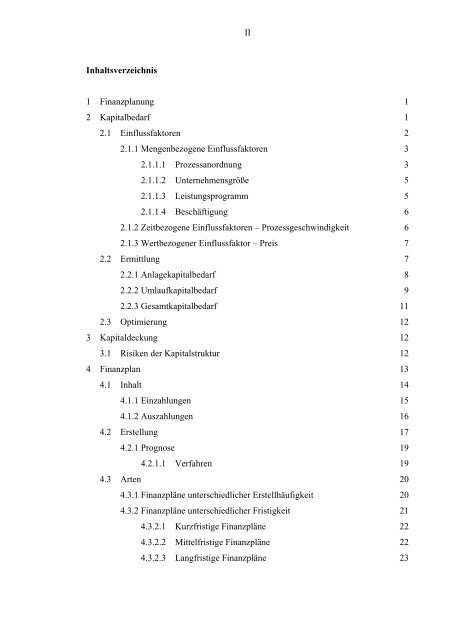 Kapitalbedarfsplanung - Hochschule Magdeburg-Stendal