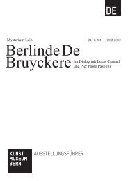 Ausstellungsführer Berlinde De Bruyckere (pdf) - Kunstmuseum Bern