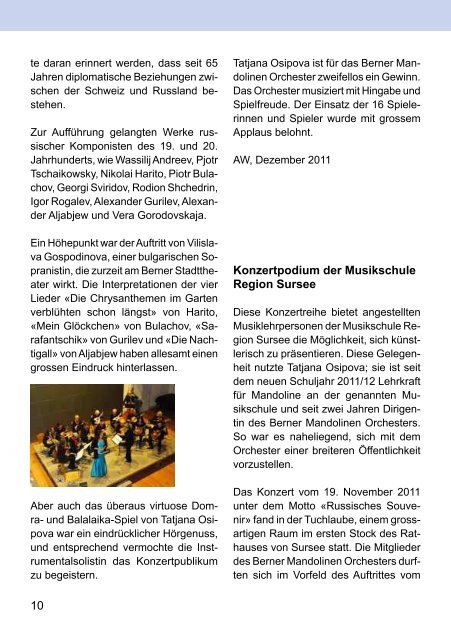 PIZZICO + TREMOLO 1 / 2012 - Zupfmusik-Verband Schweiz