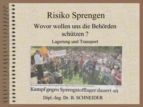 Risiko Sprengen – Schneider