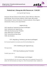 Allgemeiner Studierendenausschuss - AStA Uni Göttingen