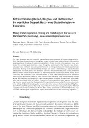 Schwermetallvegetation, Bergbau und Hüttenwesen im westlichen ...