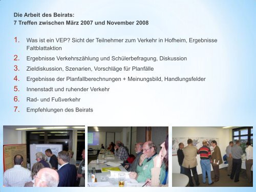 Präsentation Informationsveranstaltung Sachstand VEP Hofheim