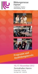 Bildungsmesse Hamm 2012 Programm - Wirtschaftsförderung Hamm
