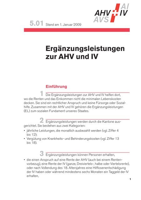 2 1 3 Ergänzungsleistungen zur AHV und IV 5.01 - Koppigen