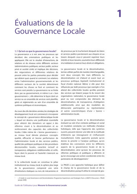 Guide de l'Utilisateur pour Mesurer la Gouvernance Locale