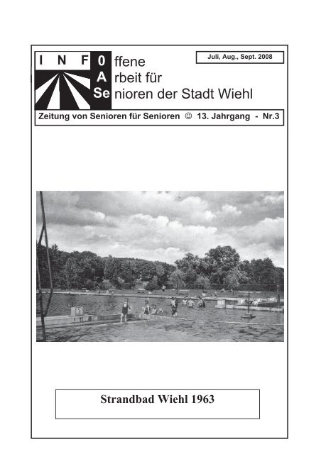 OASe - Zeitung von Senioren für Senioren - Nr. 3/2008 - Stadt Wiehl