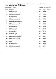 Ergebniss Trio Liga Gruppe A 3. Runde