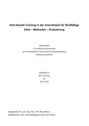 Anti-Gewalt-Training in der Anlaufstelle für Straffällige Ziele ...