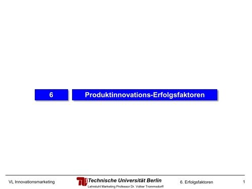 Produktinnovations-Erfolgsfaktoren