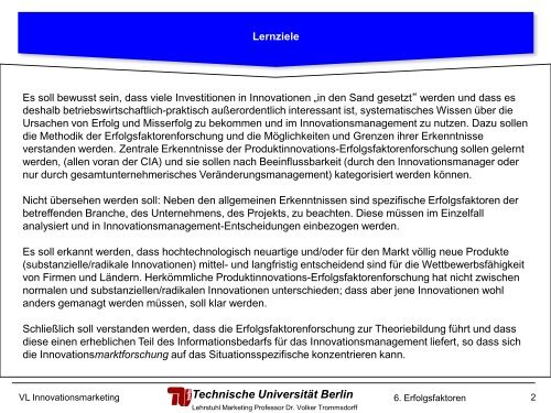 Produktinnovations-Erfolgsfaktoren