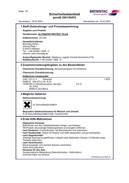 Sicherheitsdatenblatt - Webkat