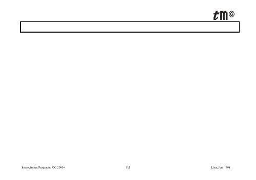Strategisches Programm OÖ 2000+ - TMG