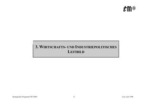 Strategisches Programm OÖ 2000+ - TMG