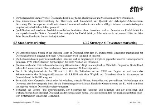 Strategisches Programm OÖ 2000+ - TMG