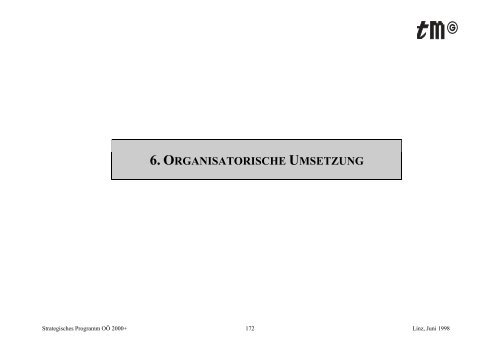 Strategisches Programm OÖ 2000+ - TMG