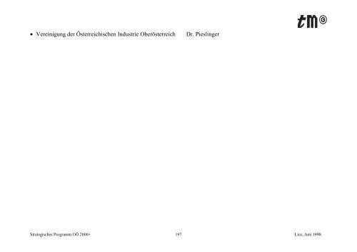 Strategisches Programm OÖ 2000+ - TMG