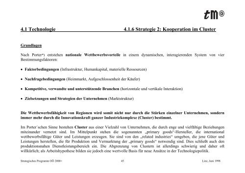 Strategisches Programm OÖ 2000+ - TMG