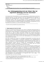 Abhängigkeitsbericht der KGaA - DELTA Revision GmbH