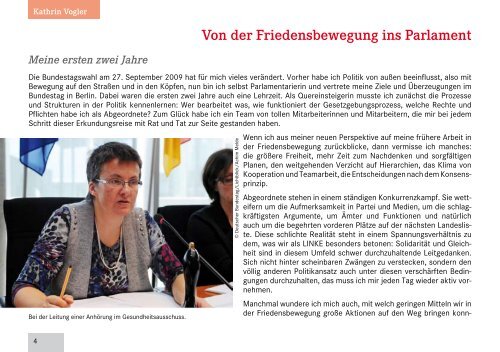 und Friedenspolitik im Bundestag Zwischenbilanz - Kathrin Vogler