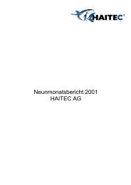 Neunmonatsbericht 2001 HAITEC AG - KPS Consulting