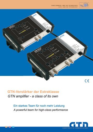 GTN amplifier - a class of its own GTN-Verstärker ... - GTN Germany