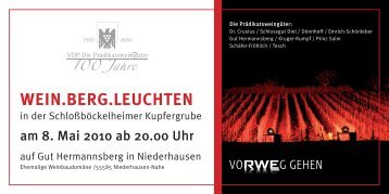 WEIN.BERG.LEUCHTEN - VDP Nahe-Ahr