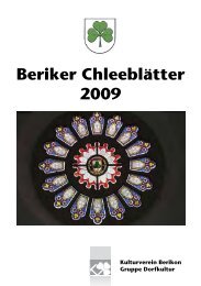 Beriker Chleeblätter 2009 - Kulturverein Berikon