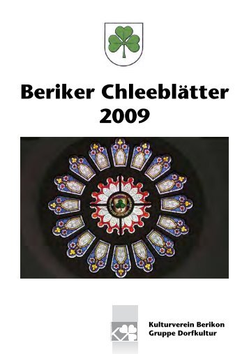 Beriker Chleeblätter 2009 - Kulturverein Berikon