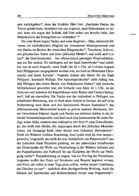 Johannes Irmscher Der Apostel Paulus in Griechenland - Leibniz ...