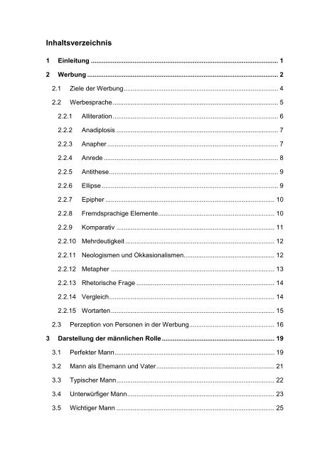 Ausdrucksmittel zur Gestaltung der männlichen und weiblichen ...