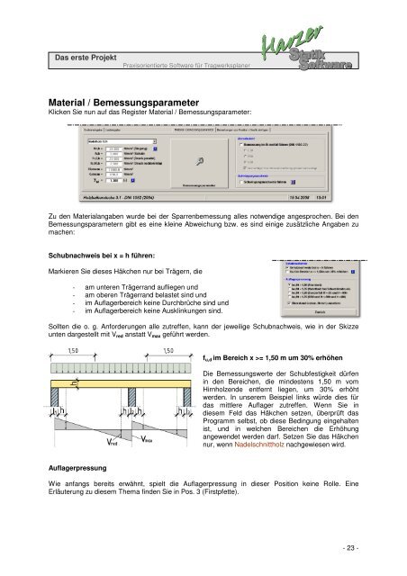 Anleitung - Das erste Projekt mit der Harzer-Software - Harzer-Statik ...