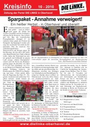 Kreisinfo - DIE LINKE. Kreisverband Oberhavel