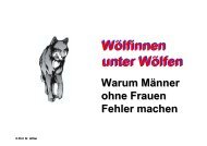 wölfinnen unter wölfen - warum männer ohne frauen fehler machen