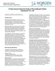 A Time Course Induction Study of Recombinant Protein Expression ...