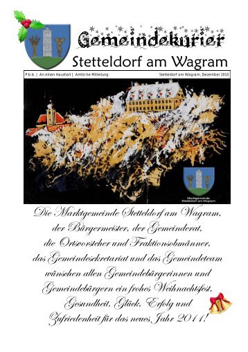 Gemeindekurier Dezember 2010 (pdf *) - Marktgemeinde Stetteldorf ...