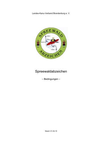 Bedingungen Spreewaldabzeichen - Kanu-Brandenburg.de