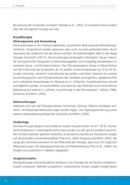 Leitlinie zur Behandlung der aktinischen Keratosen (PDF)