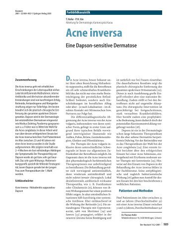 Acne inversa - Praxis Dr. Thomas Hofer, Wettingen