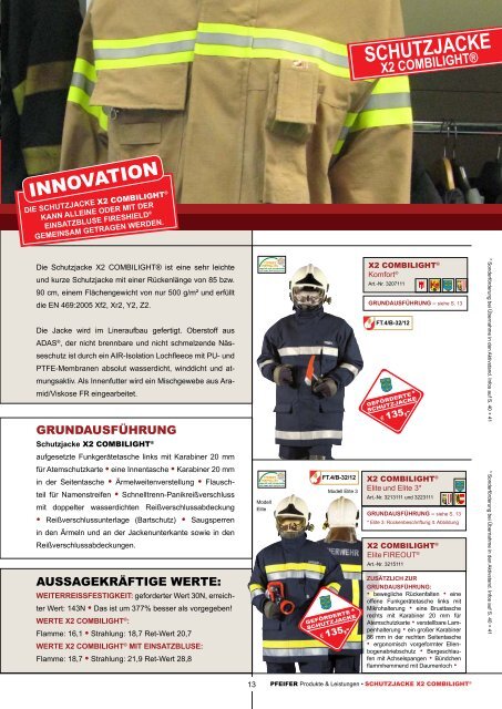 PRODUKTE & LEISTUNGEN - Pfeifer Feuerwehrbekleidung