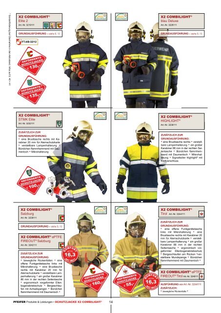 PRODUKTE & LEISTUNGEN - Pfeifer Feuerwehrbekleidung