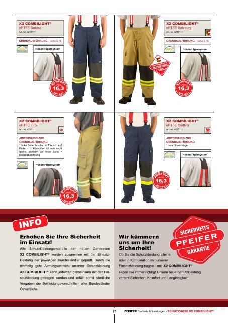 PRODUKTE & LEISTUNGEN - Pfeifer Feuerwehrbekleidung